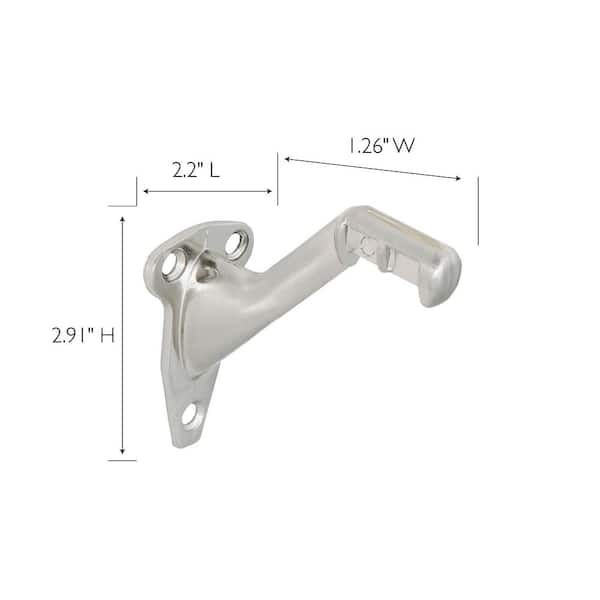Design House Satin Nickel Standard Handrail Bracket (5-Pack)