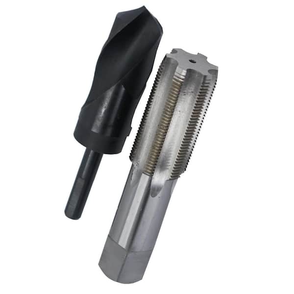Drill America 1-1/2 in. - 12 High Speed Steel Tap and 1-27/64 in. x 1/2 in. Shank Drill Bit Set (2-Piece)