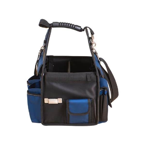 Frontier 10 in. Open Electric Tool Bag in Black and Blue