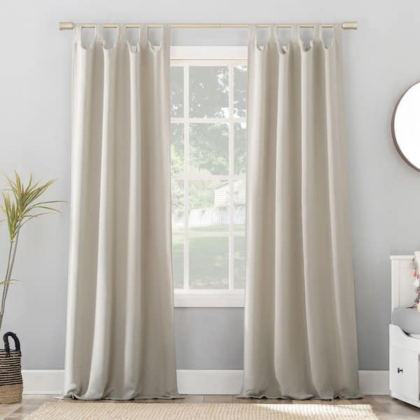 Gavin Energy Saving Pearl Polyester 40 in. W x 63 in. L Tab Top Blackout Curtain (Single Panel)