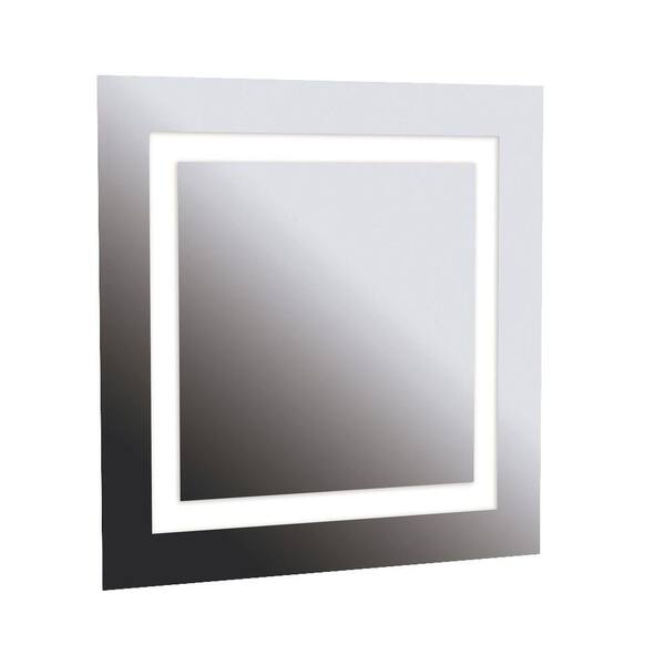 Kenroy Home Rifletta 4-Light Silver Mirror Square Vanity Light