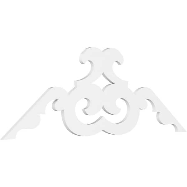 Ekena Millwork 1 in. x 72 in. x 27 in. (9/12) Pitch Benson Gable Pediment Architectural Grade PVC Moulding