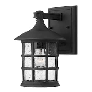 Freeport 1-Light Black Integrated LED Outdoor Wall Lantern Sconce