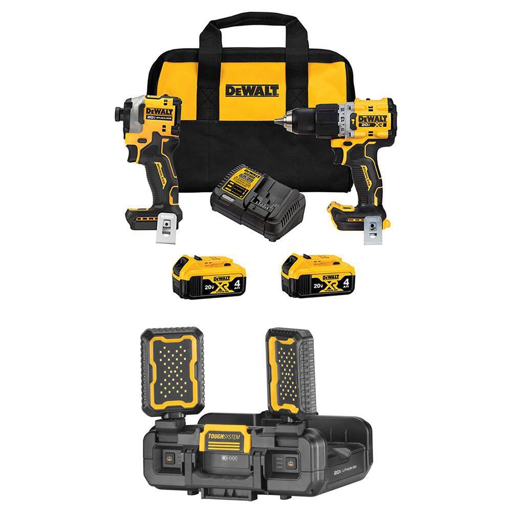 20V Max Lithium-Ion Cordless 3-Tool Combo Kit and Cordless Work Light with (2) Flexvolt 6.0 Ah Batteries and Charger