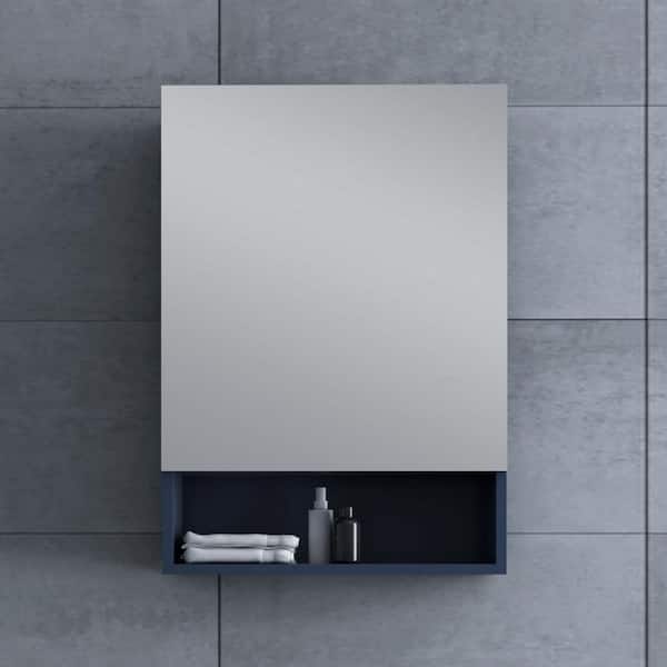 24 in. W x 31.50 in. H Royal Blue Surface Mount Medicine Cabinet with Mirror