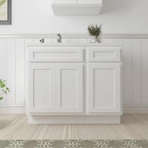 39 in. W x 21 in. D x 32.5 in. H Bath Vanity Cabinet without Top in White