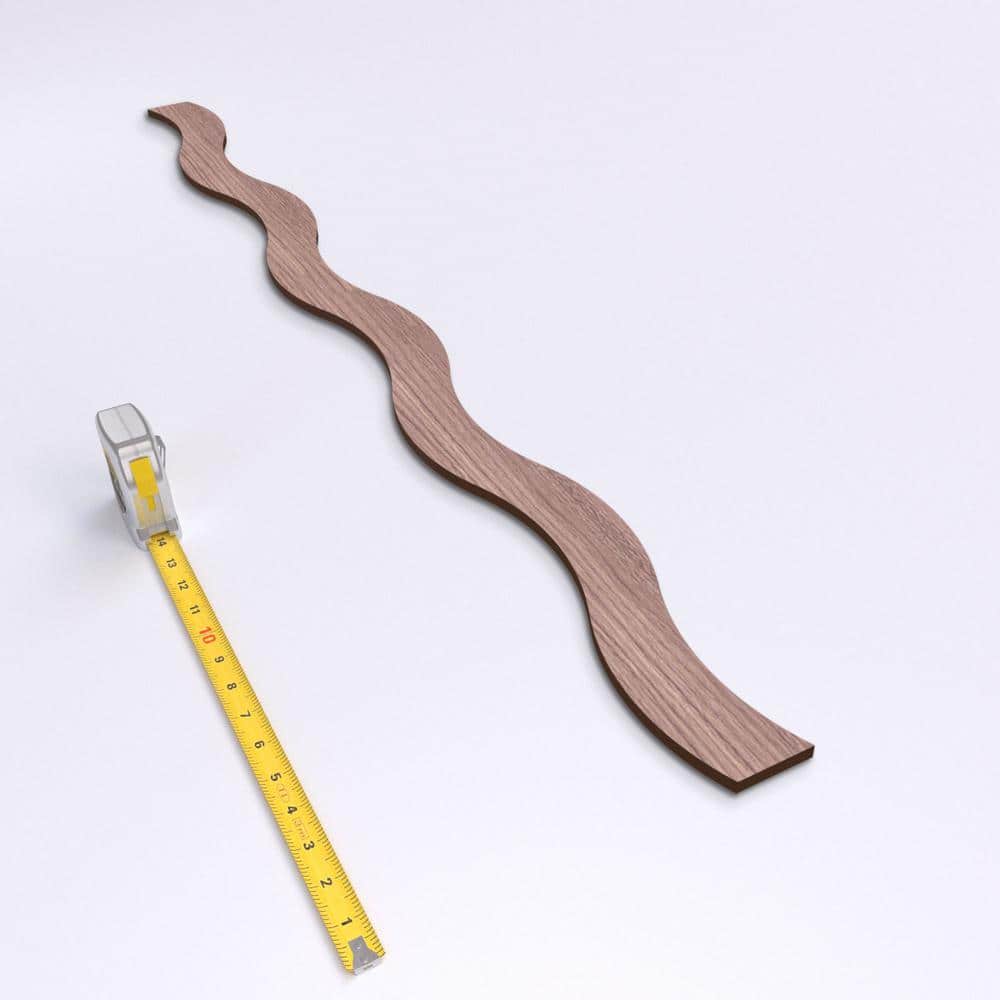 Walnut Adjustable Decorative Wood Slat Wall Panel Kit, 47" Height