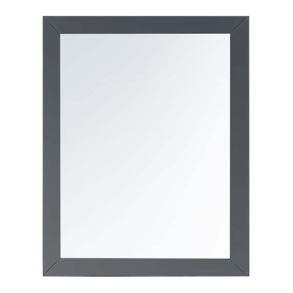 Exclusive Heritage 24 in. W x 32 in. H Framed Rectangular Bathroom Vanity Mirror in Cashmere Grey