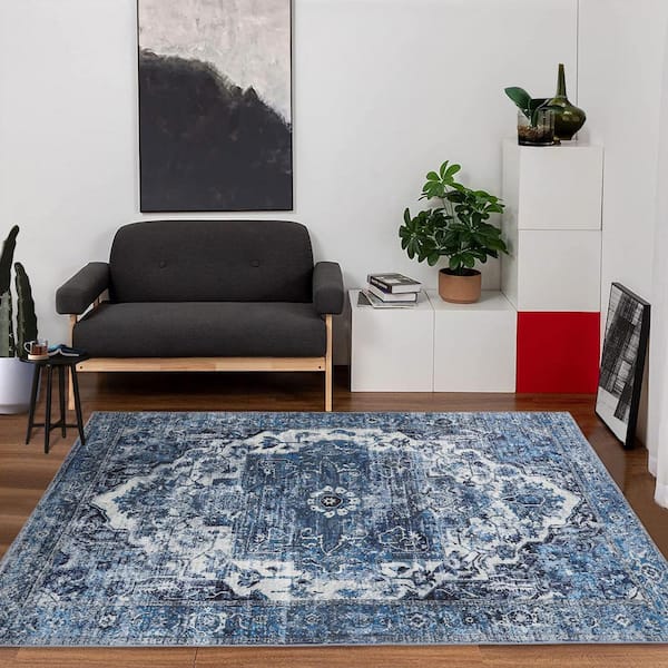 Payless Rugs Clearance Navy Flatweave Area Rug - 3 ft x 5 ft