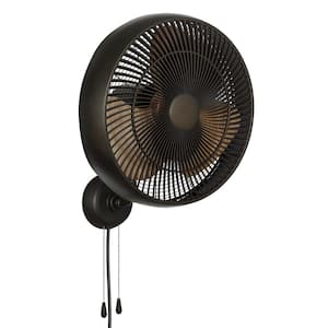 Henton 18 in. 3 Speed Oscillating High Velocity Flat Bronze Indoor/Outdoor Wall Mount Fan