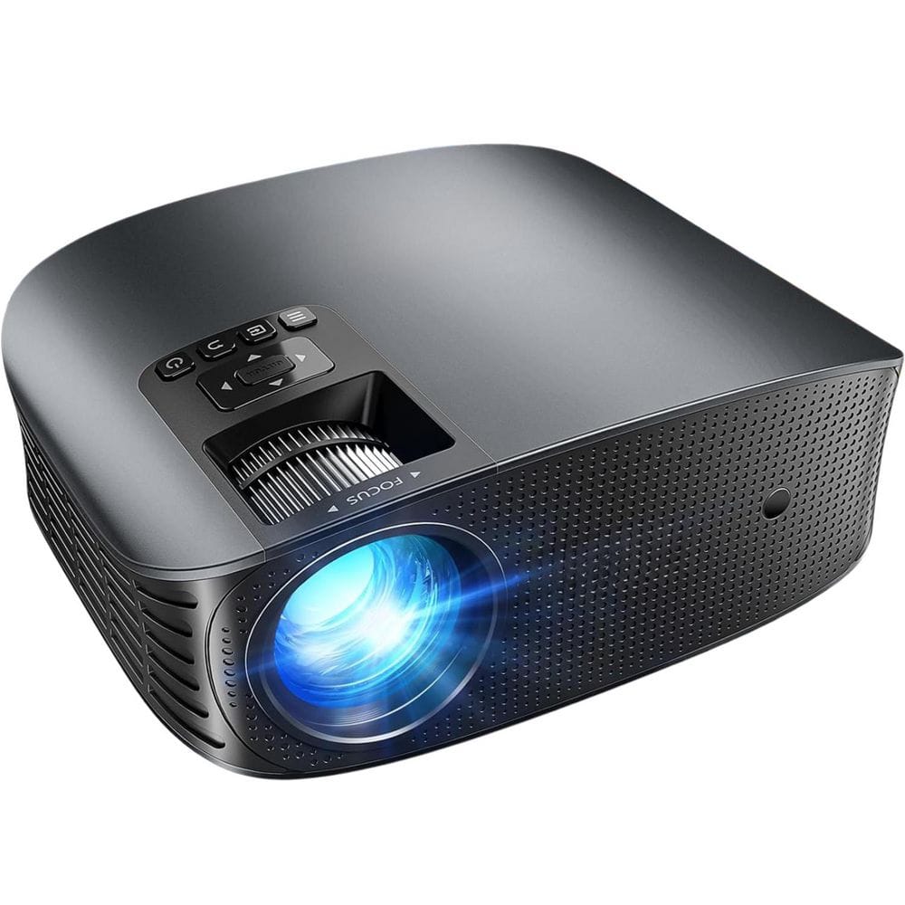 1920 x 1080 4K Mini Projector with Wifi and Bluetooth For Outdoor Movies, 5