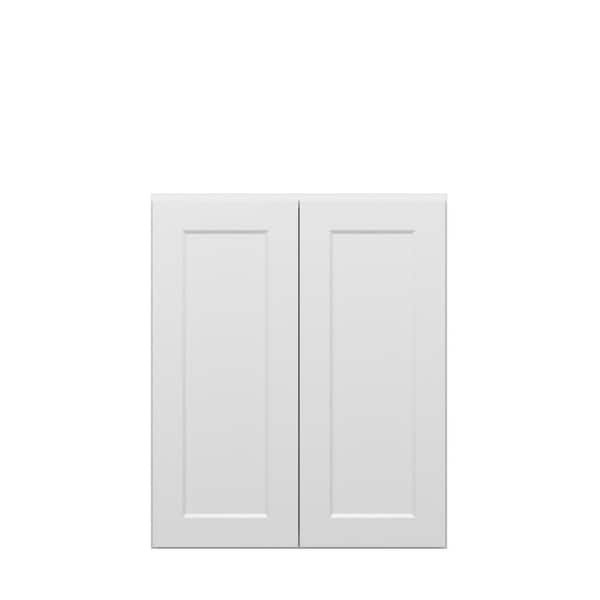 Norfolk Shaker 30 in. W x 36 in. H x 12 in. D in Painted White Plywood Assembled Wall Cabinet