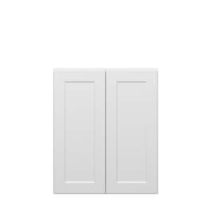 Norfolk Shaker 30 in. W x 36 in. H x 12 in. D in Painted White Plywood Assembled Wall Cabinet