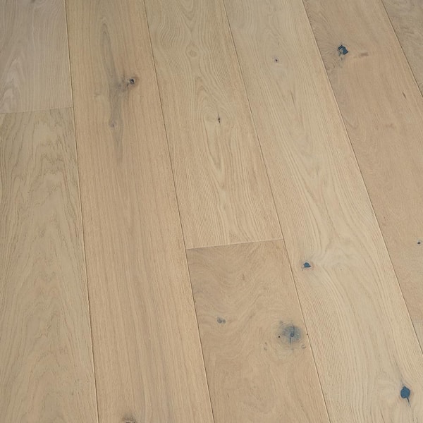 Montague French Oak 1/2 in. T x 7.5 in. W Tongue and Groove Wire Brushed Engineered Hardwood Flooring 23.3 sq. ft./Case