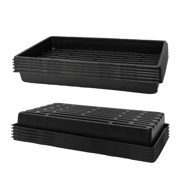 1020 Plastic Seed Starting Trays for Microgreens, Seedlings, Plant Germination, Fodder and Transplant (10-Pack)