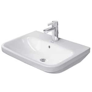 DuraStyle 23.63 in. Rectangular Bathroom Sink in White