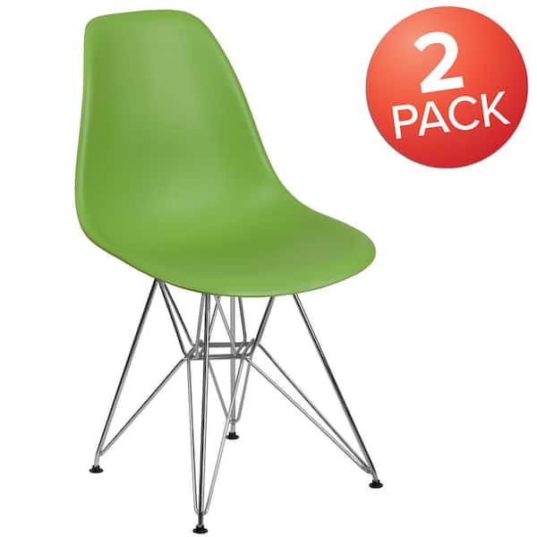 Carnegy Avenue Green Plastic Party Chairs (Set of 2)