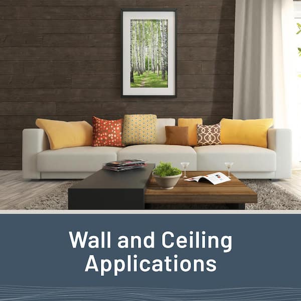 1 in. x 4 in. x 8 ft. Barn Wood Dark Brown Pine Trim Board (4-Pack)