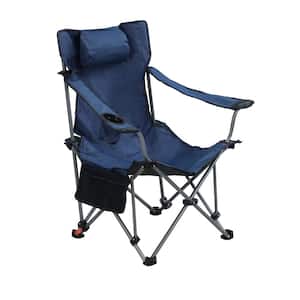 Misopily Blue Steel Folding Camping Chair with Bags and Padded