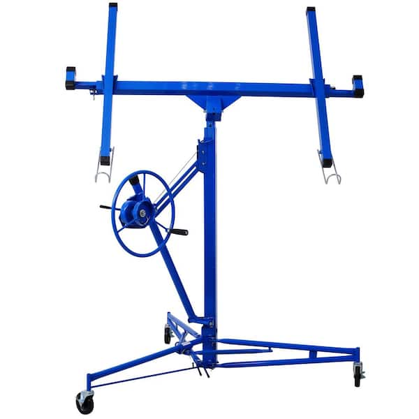 Unbranded 11 ft. Drywall Panel Hoist Drywall Lift Rolling Panel Hoist Jack Lifter in Blue