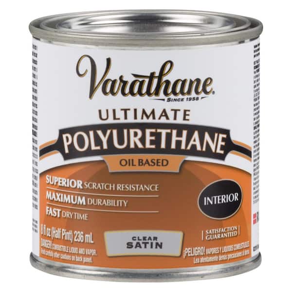 Varathane 8 oz. Clear Satin Oil-Based Interior Polyurethane (4-Pack)