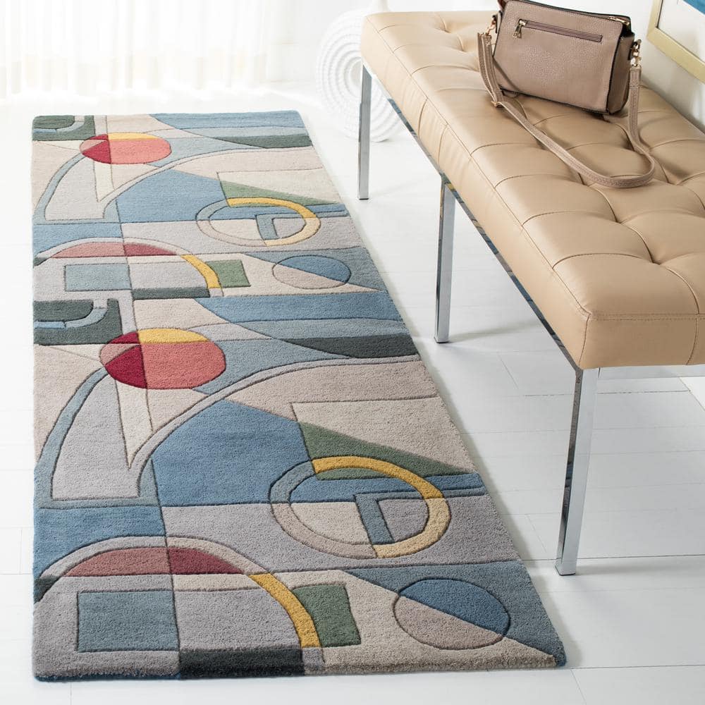 Rodeo Drive 2 ft. x 18 ft. Blue/Multi Abstract Geometric Runner Rug price history on PriceWatchPro