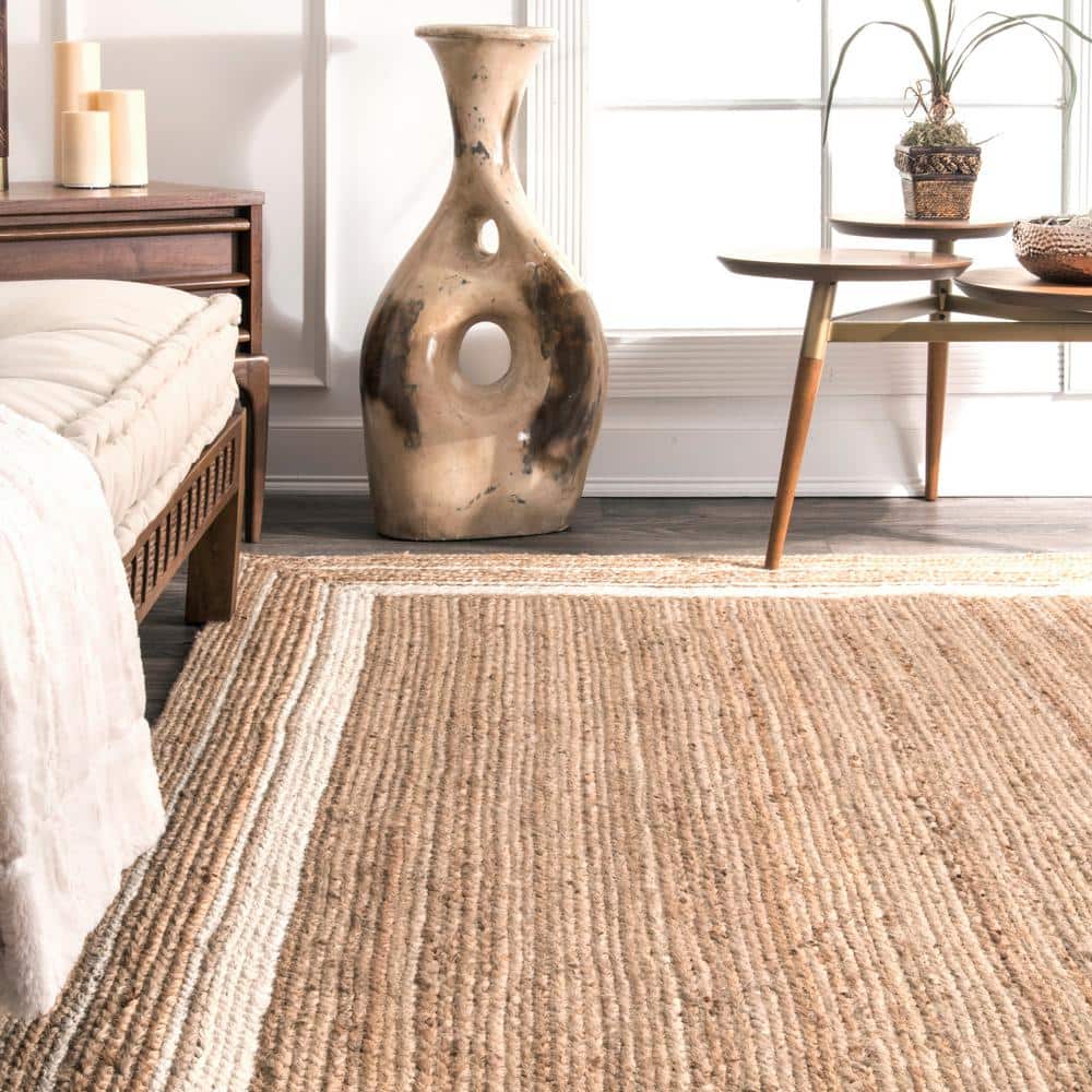 Coastal Cottage Braided Jute Round Rug, 6', Off-White
