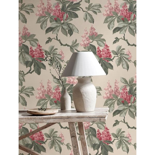Pink Chestnut Floral Wallpaper Sample