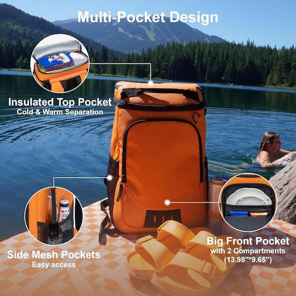 Misopily 13 qt. Insulated Leak Proof Backpack Cooler 30/45 Cans 2