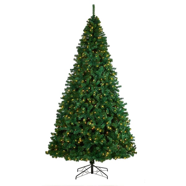 10 ft. Northern Tip Artificial Christmas Tree with 800-Clear LED Lights and 2200-Bendable Branches