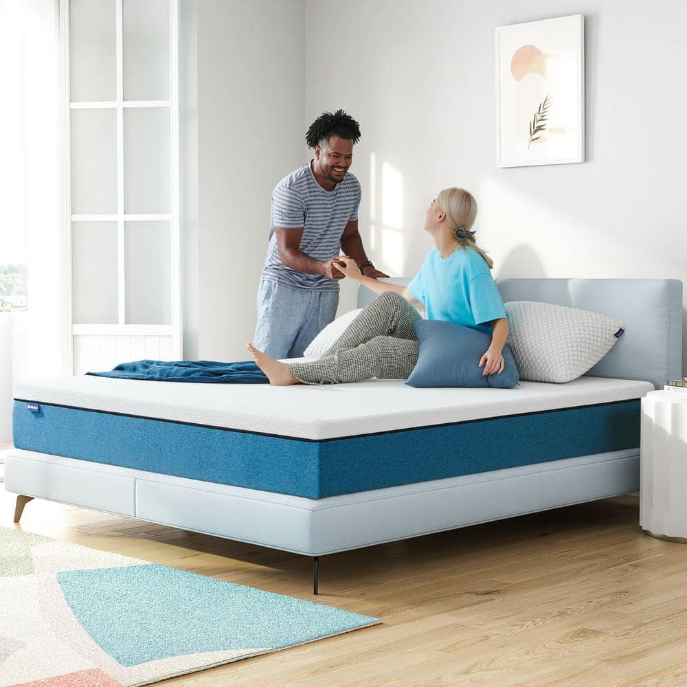 Molblly Queen Medium Memory Foam 10 in.Bed-in-a-Box Mattress HD-QHB ...