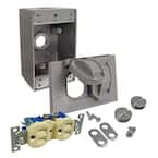 BELL N3R Aluminum Gray 2-Gang Weatherproof Outdoor Electrical Box, 7 ...