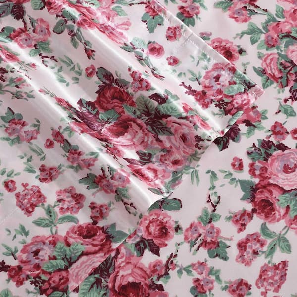 Betsey Johnson Printed Sheet Set, Vintage Floral Pink, Queen