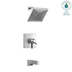 Zura 1-Handle Tub and Shower Faucet Trim Kit with H2Okinetic Spray in Chrome (Valve Not Included)