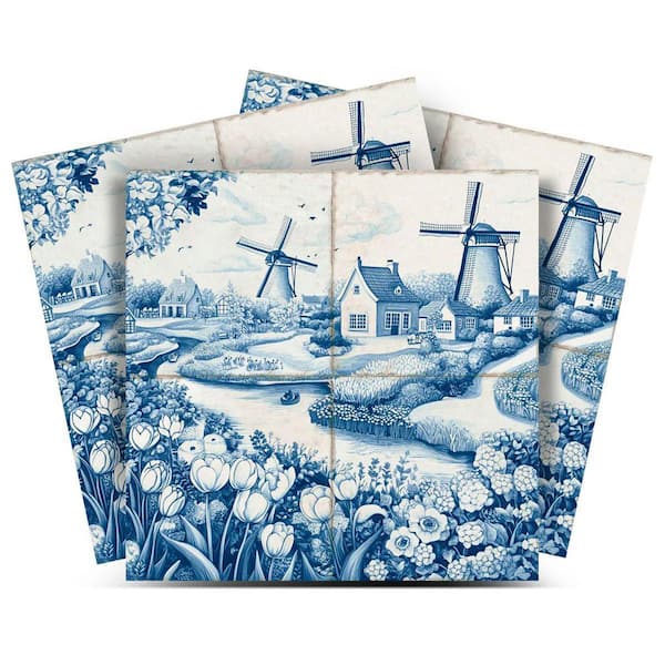 Blue D700 6 in. x 6 in. Vinyl Peel and Stick Tile (24 Tiles 6 sq. ft./Pack)