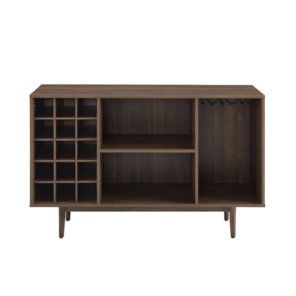 Liam Mid-Century Walnut Sideboard with Wine Storage