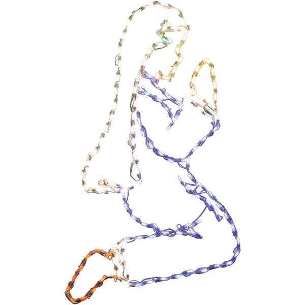 Fraser Hill Farm 681-Light Multi-Color Nativity Set with Star Novelty  Light (4-Piece) FFCHLED004-NTV0-MTL