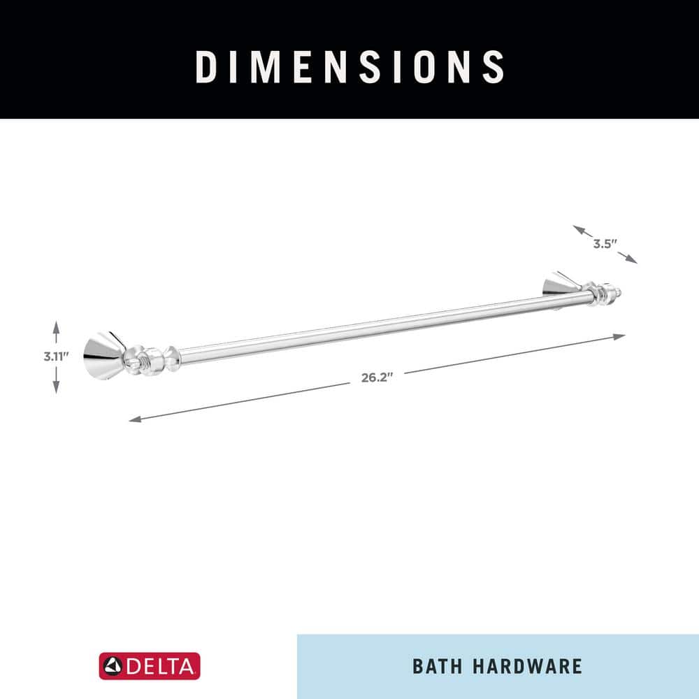 Polished Chrome 24'' Wall Mounted Towel Bar