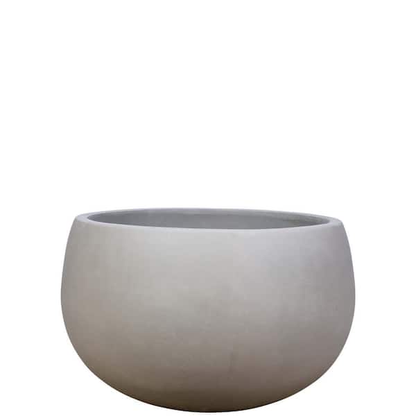 Unbranded 15 in. Light Grey Fiberstone Mighty Lite Egg Planter