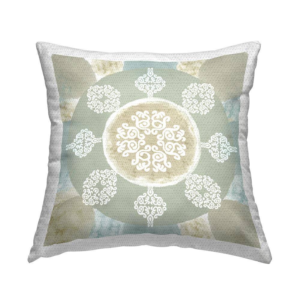 Earthy Muted Geometric Pattern Multi-Color Square Outdoor Throw Pillow price history on PriceWatchPro