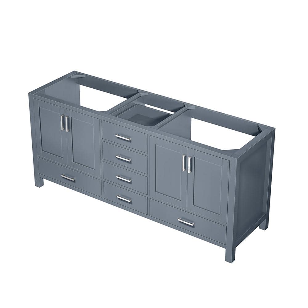 Jacques 72" Dark Grey Solid Wood Freestanding Vanity Cabinet