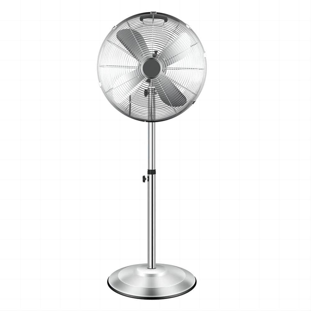 Premium Metal black Stand Fan with Adjustable Height, 3 Speed Settings and 