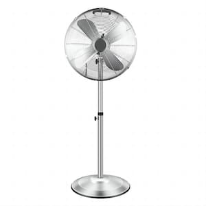 Premium Metal black Stand Fan with Adjustable Height, 3 Speed Settings and Low Noise Operation