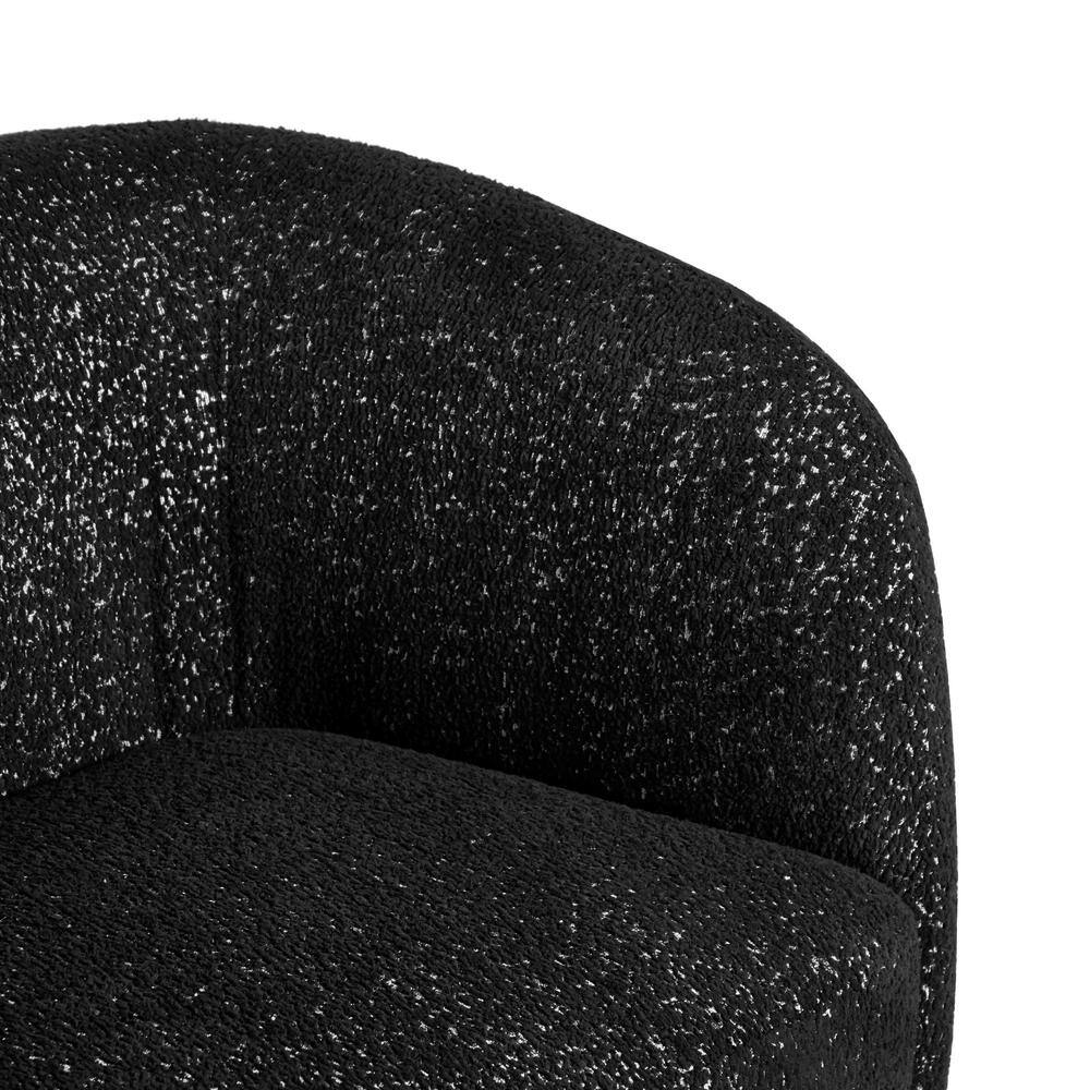 Julia 85 in. Black Boucle Fabric Modern Curved Sofa