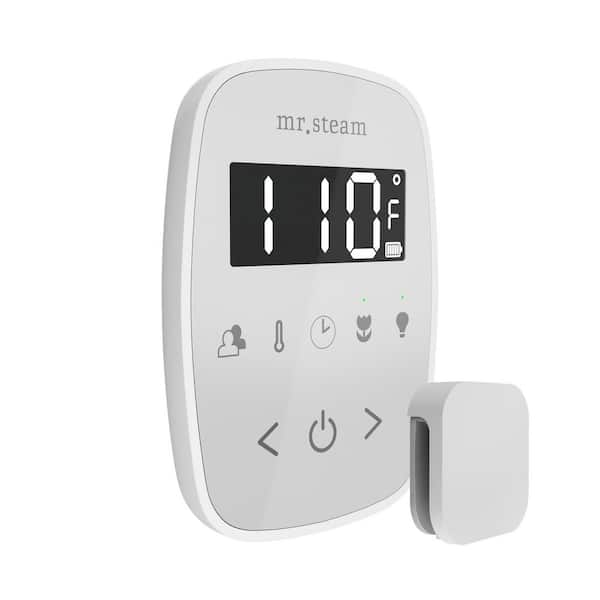 TempoFlex Steam Shower Control and Steamhead in White