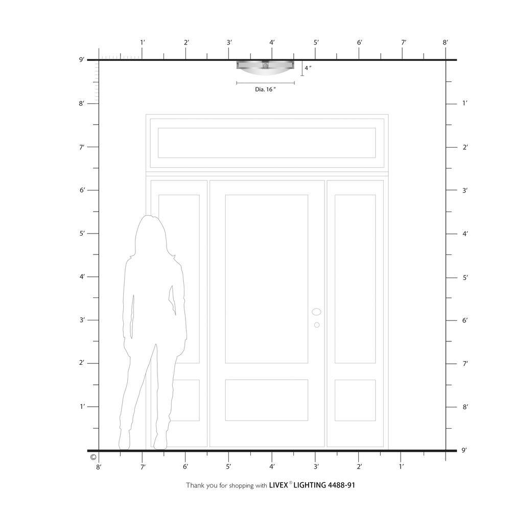 Titania Brushed Nickel 3-Light Flush Mount with Satin White Glass