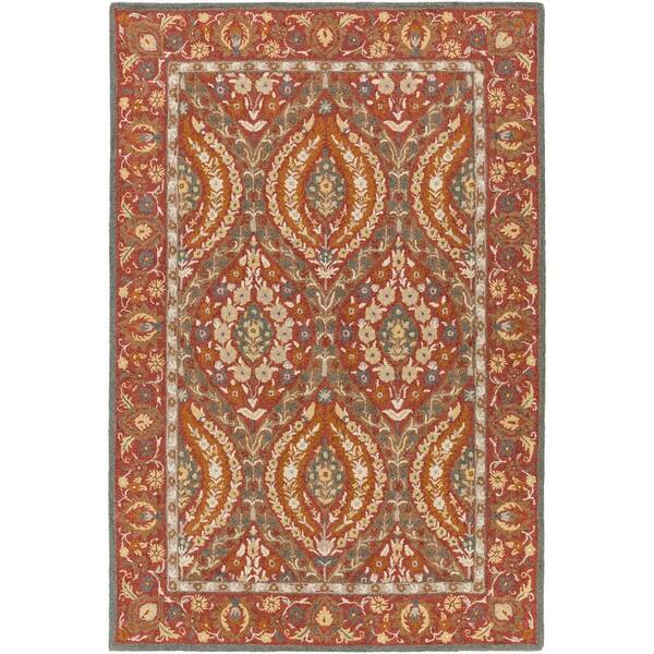 Artistic Weavers Korce Dark Red 4 ft. x 6 ft. Indoor Area Rug