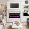 Northwest 54 in. No Heat LED Fire and Ice Electric Fireplace with ...