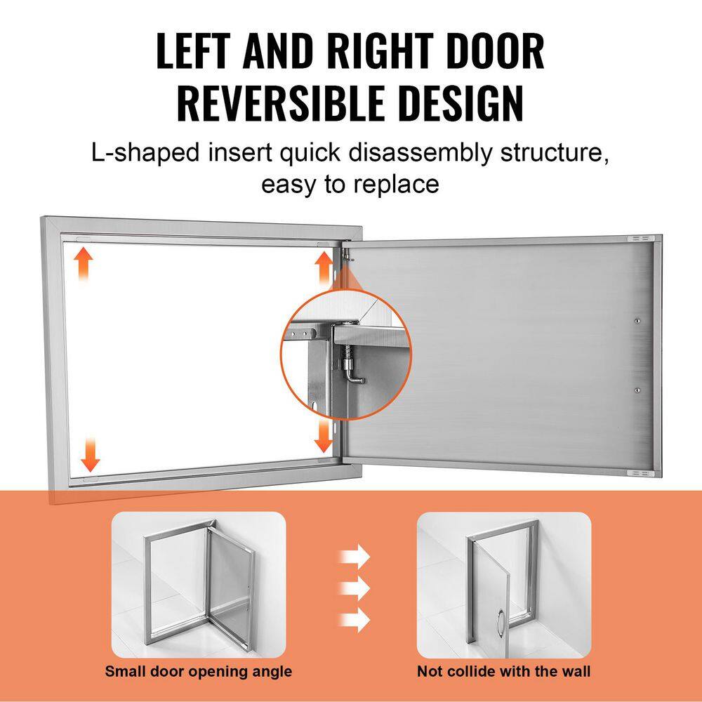 24x17 Inch Stainless Steel Outdoor BBQ Access Door