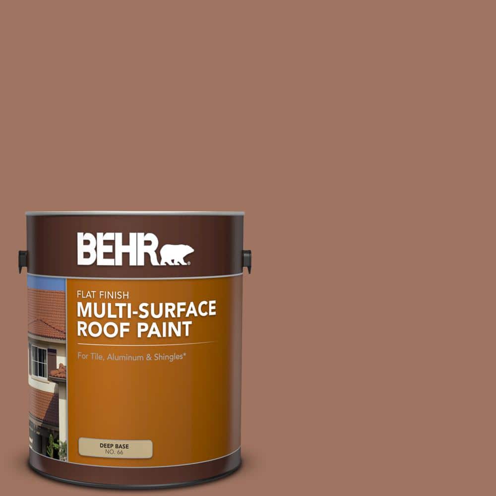 1 gal. #PFC-14 Iron Ore Flat Multi-Surface Exterior Roof Paint